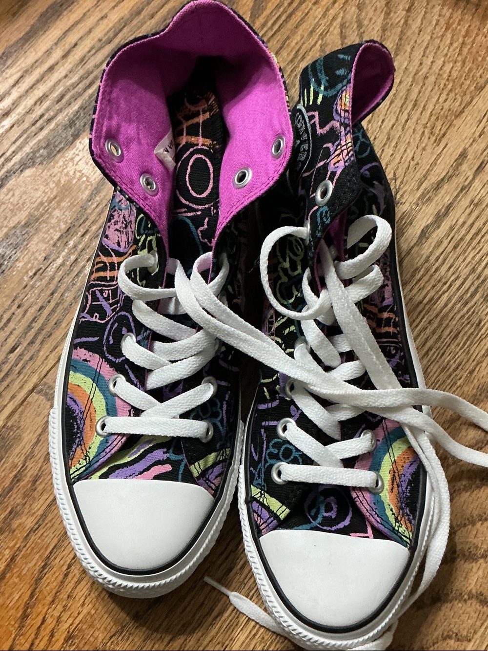 NWOT Converse All-Star high-top sneakers chalkboard print